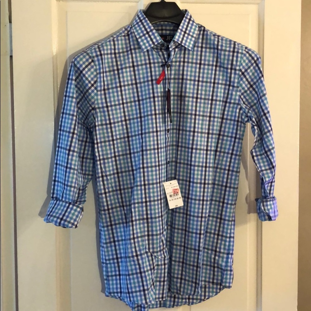 J Ferrar button up shirt 15 1/2 32-33 slim fit